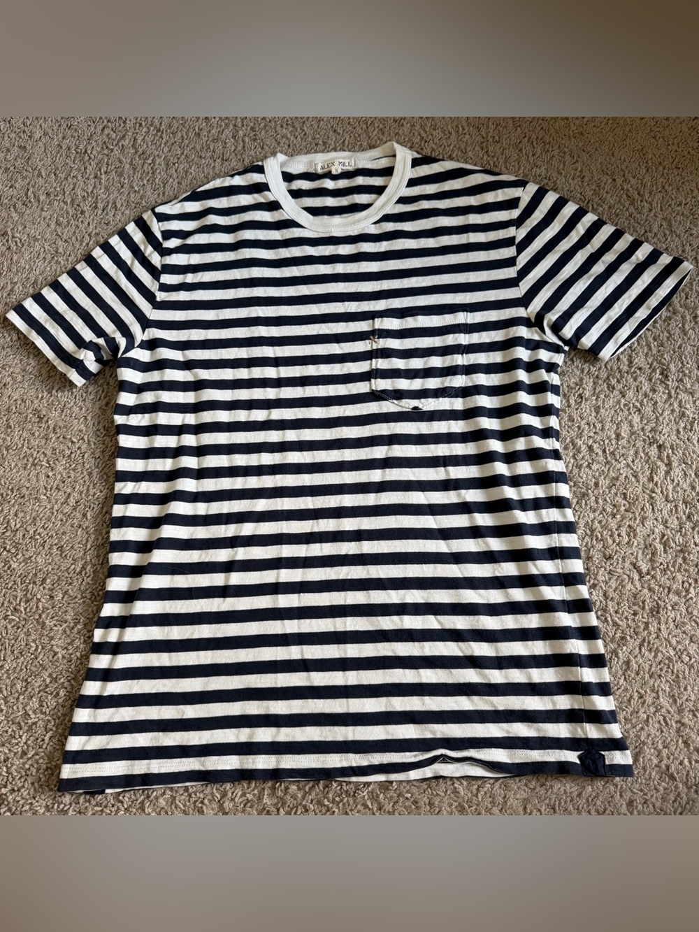 Alex Mill Short Sleeve Striped Pocket Tee T Shirt
